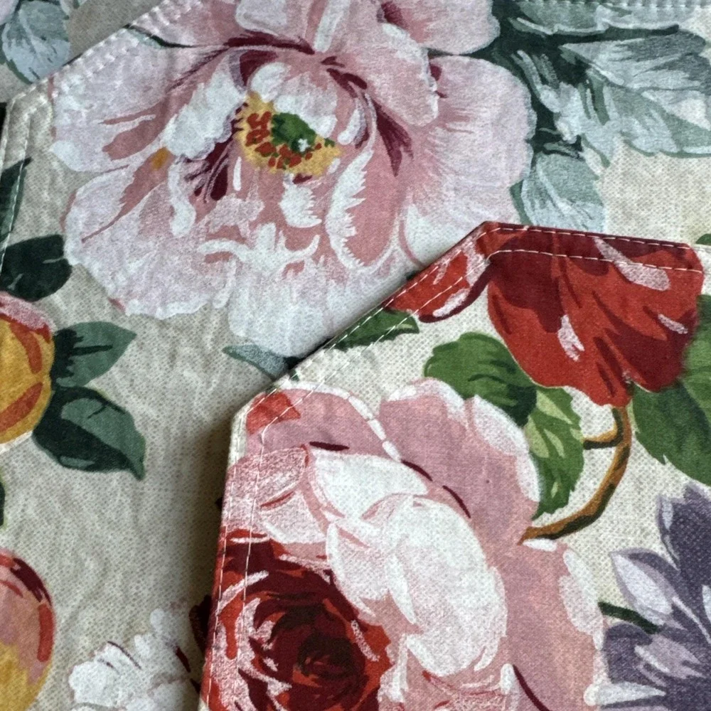 Vintage‎ Floral Placemats Victorian Dinnerware Tableware Dining set of 4